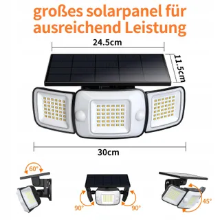INTELAMP Solar Buitenlamp Bewegingsmelder 2 Stuks IP65 — miniatuur 5