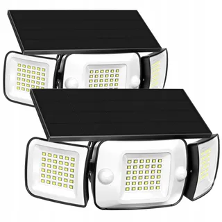 INTELAMP Solar Buitenlamp Bewegingsmelder 2 Stuks IP65 — miniatuur 1