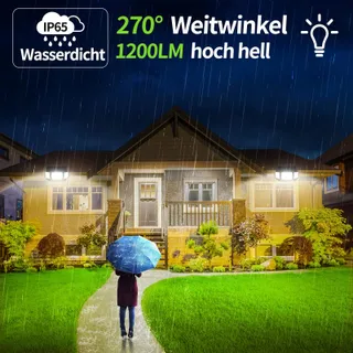 INTELAMP Solar Buitenlamp Bewegingsmelder 2 Stuks IP65 — miniatuur 2