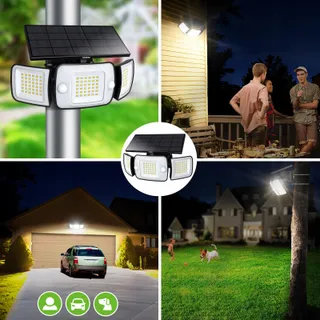 INTELAMP Solar Buitenlamp Bewegingsmelder 2 Stuks IP65 — miniatuur 7