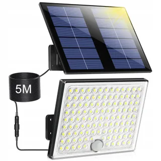 REALKY Solar Buitenlamp Bewegingsmelder Waterdicht 113 LED — miniatuur 1