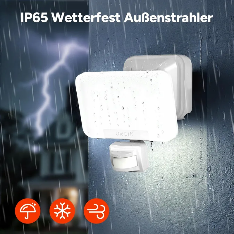 OREiN LED Schijnwerper Buiten Met Bewegingsmelder Wit 27W IP65 — foto 7