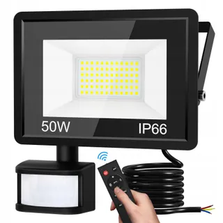 VIGHEP LED Schijnwerper Bewegingsmelder 50W Tuin Garage — miniatuur 1