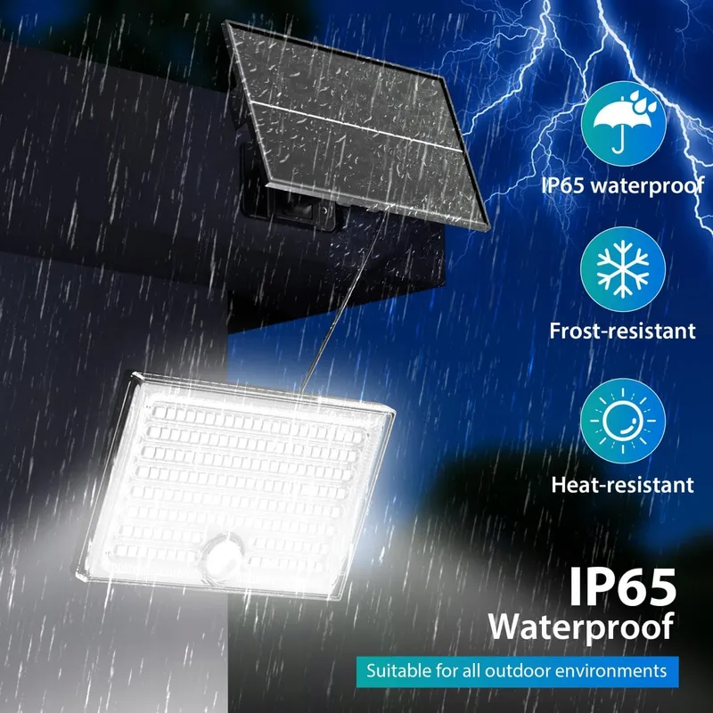 REALKY Solarlampen Met Bewegingssensor Waterdicht Voor Garage IP65 — foto 3