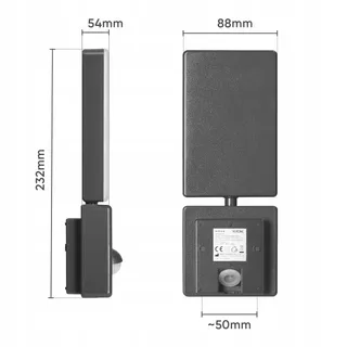 MIRATIC LED Buitenlamp met Bewegingssensor Waterdicht Grijs 10W — miniatuur 4