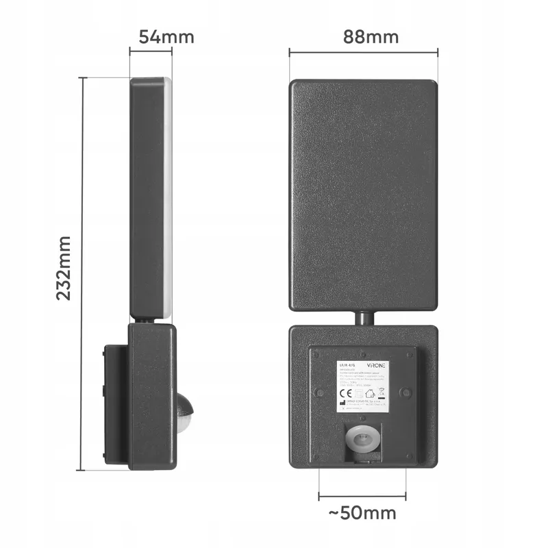 MIRATIC LED Buitenlamp met Bewegingssensor Waterdicht Grijs 10W — foto 4