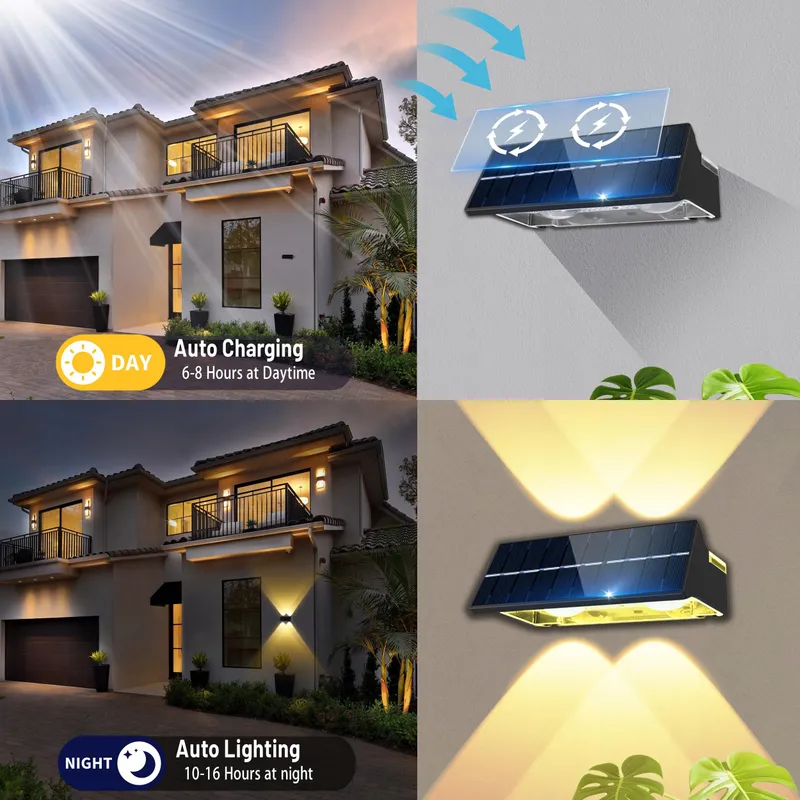 SUNUNINY Solarlampen Buiten RGB Tuin Terras Balkon IP65 4 Stuks — foto 6