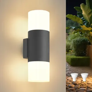 Y LED Wandlamp Binnen Buiten Draaibaar Antraciet 14W IP65 3000K — miniatuur 1