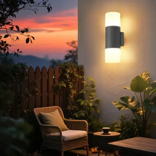 Y LED Wandlamp Binnen Buiten Draaibaar Antraciet 14W IP65 3000K — miniatuur 8