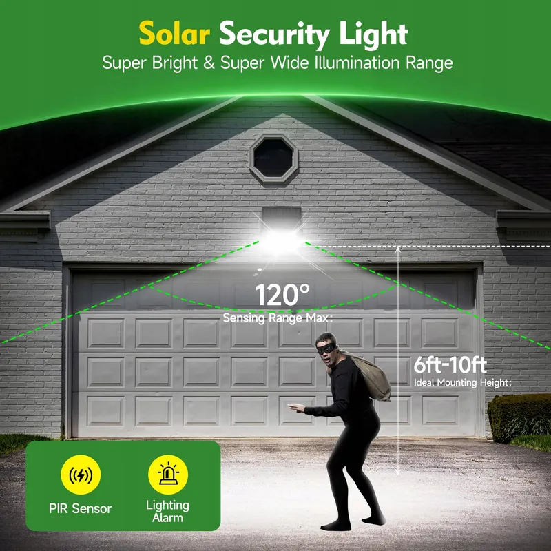OHAYORI Solarlamp Met Bewegingsmelder Tuin 122 LED IP65 — foto 3