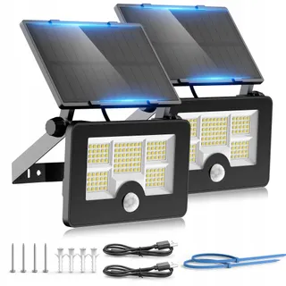 OHAYORI Solarlamp Met Bewegingsmelder Tuin 122 LED IP65 — miniatuur 1