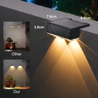 ELLASAY Solar Wandlamp RGB LED Tuin Terras Balkon IP65 — miniatuur 3