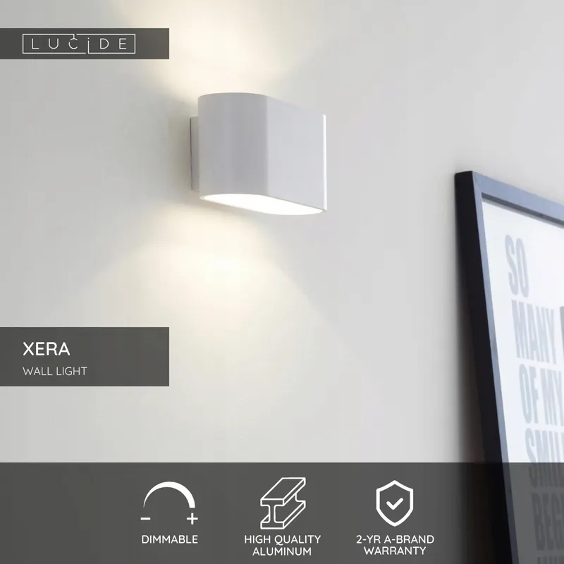 LUCIDE XERA Wandlamp Wit Binnen Decoratief 1xG9 16x8x8cm — foto 3