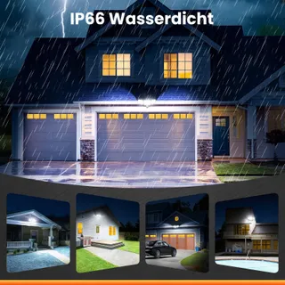 MEIKEE LED Schijnwerper Bewegingsmelder Afstandsbediening IP66 42W 6500K — miniatuur 4