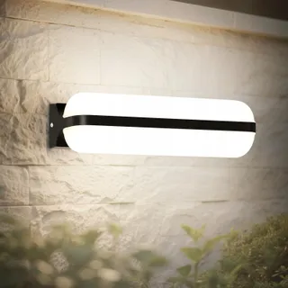 VIVALE LED Buitenwandlamp Up Down Zwart Balkon Tuin 20W IP65 — miniatuur 1