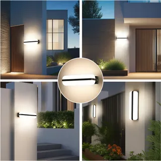 VIVALE LED Buitenwandlamp Up Down Zwart Balkon Tuin 20W IP65 — miniatuur 8