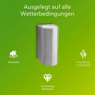 PHILIPS Nightingale Buitenwandlamp Tuin Staal 2x35W — miniatuur 3