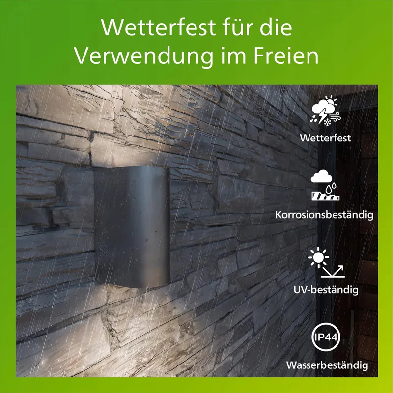 PHILIPS Nightingale Buitenwandlamp Tuin Staal 2x35W — foto 5