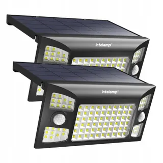 INTELA Solarlamp Bewegingssensor 2 Stuks Waterdicht IP65 Tuin
