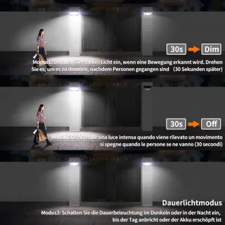 INTELA Solarlamp Bewegingssensor 2 Stuks Waterdicht IP65 Tuin — miniatuur 5
