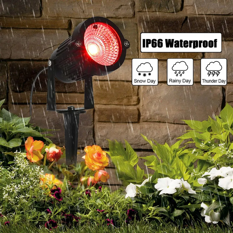 AHOTS LED Tuinlamp RGB met Grondpin Waterdicht 5W IP66 — foto 6