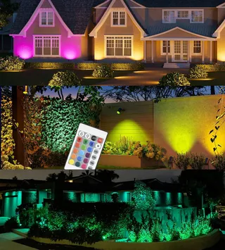 AHOTS LED Tuinlamp RGB met Grondpin Waterdicht 5W IP66 — miniatuur 7