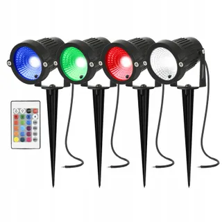 AHOTS LED Tuinlamp RGB met Grondpin Waterdicht 5W IP66 — miniatuur 1