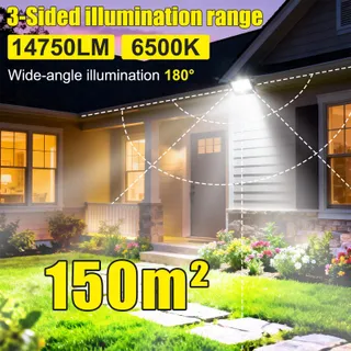 TOPBOS Solarlamp Buiten Afstandsbediening Garage Waterdicht 200W IP67 — miniatuur 3