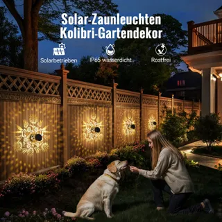 FABSTYL Solar LED Wandlampen Buiten Terras Tuin 2 Stuks — miniatuur 3