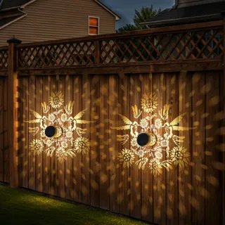 FABSTYL Solar LED Wandlampen Buiten Terras Tuin 2 Stuks — miniatuur 1