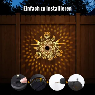 FABSTYL Solar LED Wandlampen Buiten Terras Tuin 2 Stuks — miniatuur 7