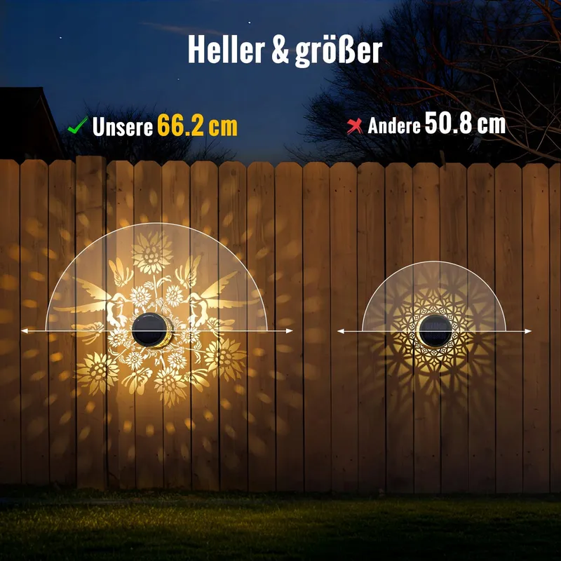 FABSTYL Solar LED Wandlampen Buiten Terras Tuin 2 Stuks — foto 5