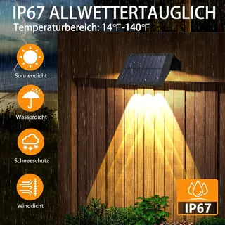 DELAIGLOW Solar Tuinlamp Terras Warmwit 6 LED IP67 — miniatuur 8