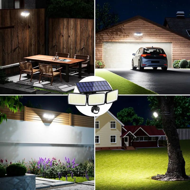 AIXPI Solar Buitenlamp Bewegingsmelder Waterdicht 240 LED IP65 — foto 7