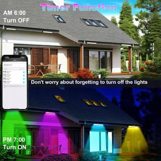 INDMIRD RGB Schijnwerper App Afstandsbediening 50W IP66 — miniatuur 4