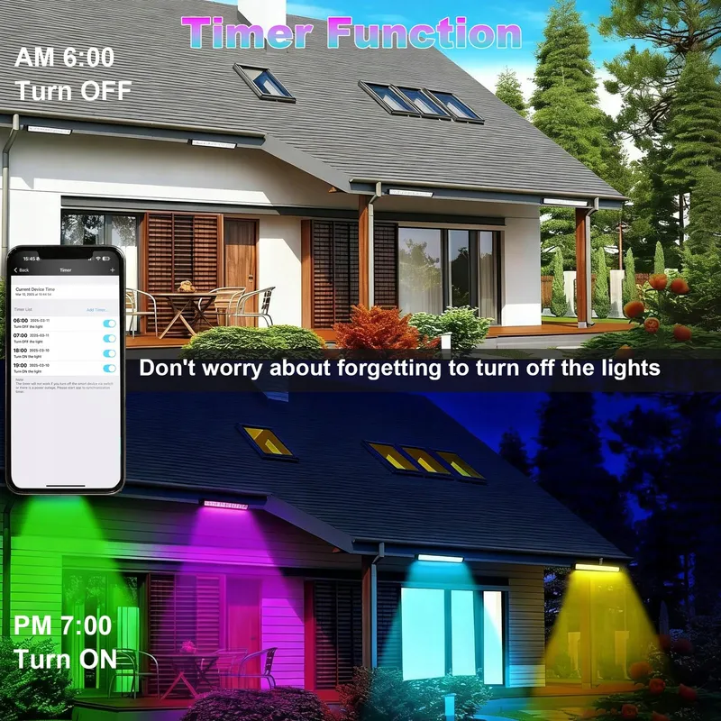 INDMIRD RGB Schijnwerper App Afstandsbediening 50W IP66 — foto 4