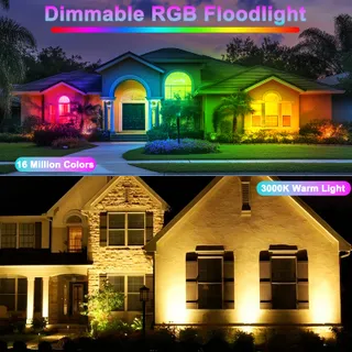 INDMIRD RGB Schijnwerper App Afstandsbediening 50W IP66 — miniatuur 2