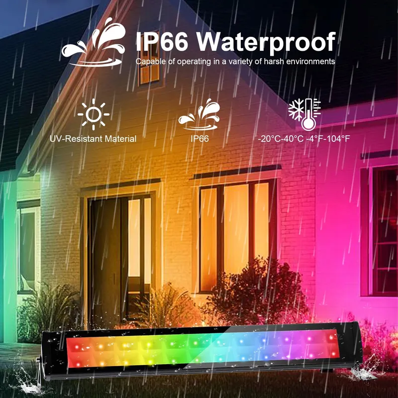 INDMIRD RGB Schijnwerper App Afstandsbediening 50W IP66 — foto 7