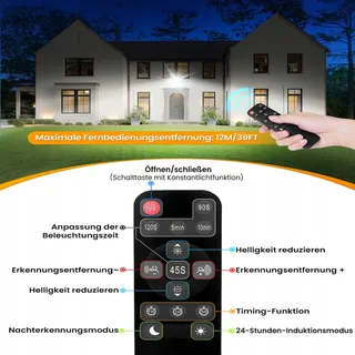 MEIKEE LED Schijnwerper Bewegingssensor Waterdicht Krachtig 60W 6500K IP66 — miniatuur 4