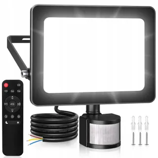 MEIKEE LED Schijnwerper Bewegingssensor Waterdicht Krachtig 60W 6500K IP66 — miniatuur 1