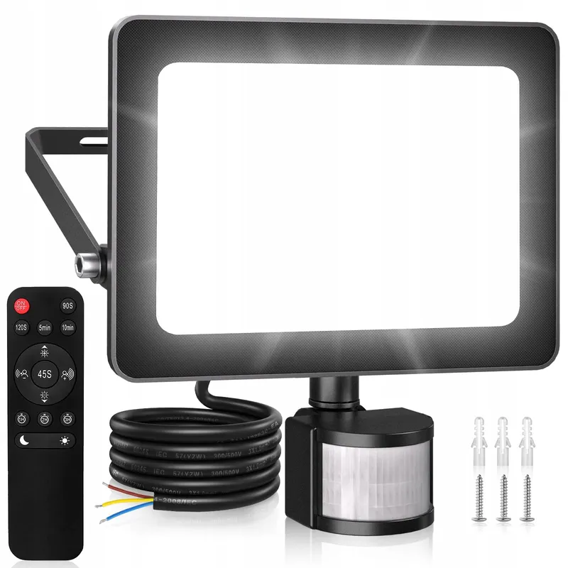 MEIKEE LED Schijnwerper Bewegingssensor Waterdicht Krachtig 60W 6500K IP66 — foto 1