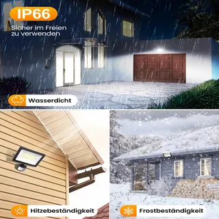 MEIKEE LED Schijnwerper Bewegingssensor Waterdicht Krachtig 60W 6500K IP66 — miniatuur 5