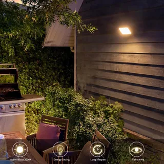 FOSINGUT LED Schijnwerper Waterdicht Warmwit 200W IP66 — miniatuur 4