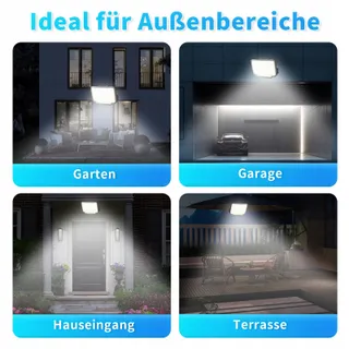 CNMTCCO Solar Wandlamp Bewegingssensor Tuin 254 LED IP65 — miniatuur 7