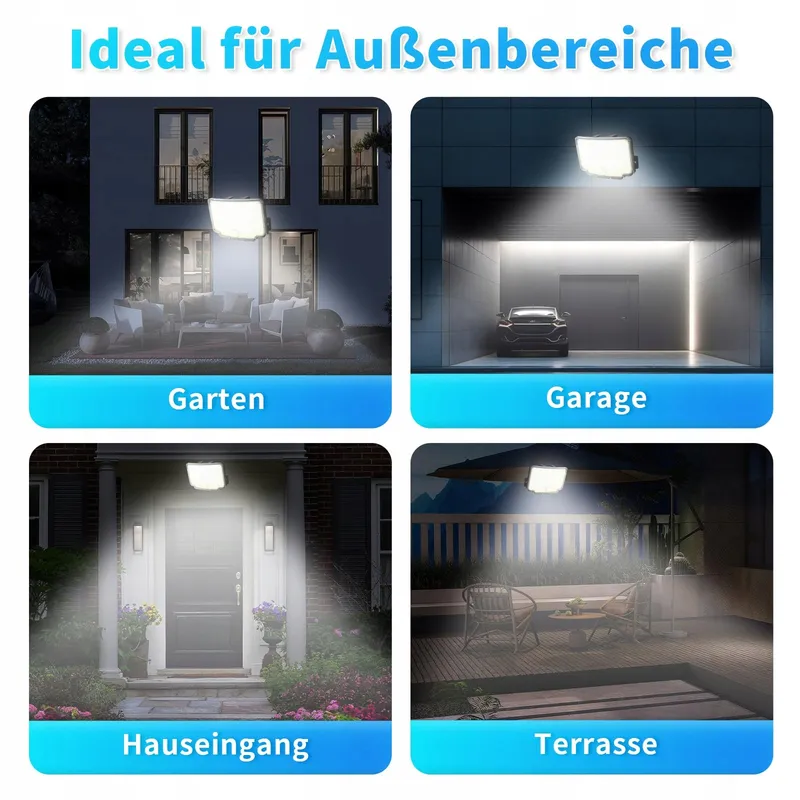 CNMTCCO Solar Wandlamp Bewegingssensor Tuin 254 LED IP65 — foto 7