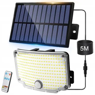 CNMTCCO Solar Wandlamp Bewegingssensor Tuin 254 LED IP65 — miniatuur 1
