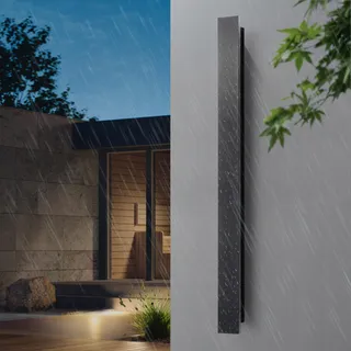 YUEEU LED Buitenwandlamp Lang Zwart Waterdicht IP65 — miniatuur 2