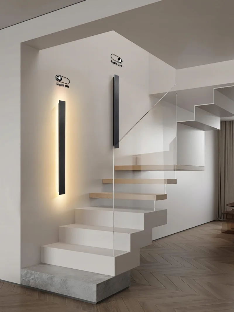 YUEEU LED Buitenwandlamp Lang Zwart Waterdicht IP65 — foto 8