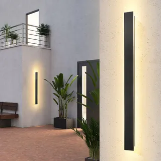 YUEEU LED Buitenwandlamp Lang Zwart Waterdicht IP65 — miniatuur 7