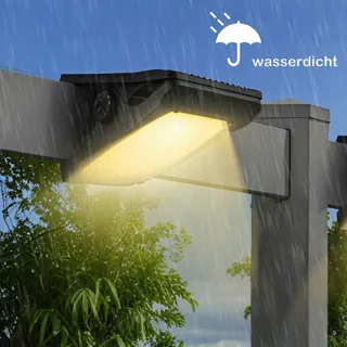 HQYNSS Solarlamp Bewegingssensor Terras Tuin Warmwit 1500mAh — miniatuur 3